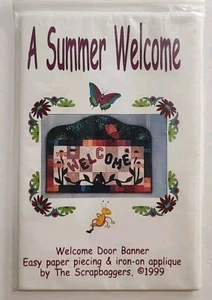 Striscione porta di benvenuto "A Summer Welcome" modello di The Scrapbaggers - Foto 1 di 2
