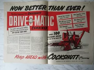 Cockshutt 1952 Combine revista impresa póster publicitario - Imagen 1 de 1