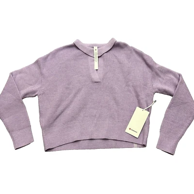 Suéter Lululemon Cuello Lana Merino HLIE Brezo Lila Éter Púrpura Talla XL Foto 1 de 4
