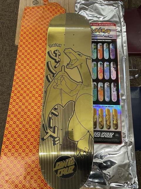 Santa Cruz x Pokemon Eevee Deck Gold Foil (2023) - Sk8 Collector