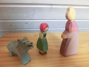 OSTHEIMER Märchen Figuren Rotkäppchen Großmutter Brandstempel Märchenwolf Wolf - Bild 1 von 9