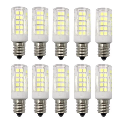10pcs E12 Candelabra LED bulb C7 5W 12V 64-2835 SMD Ceramics Lamp Garden light - Image 1 of 4
