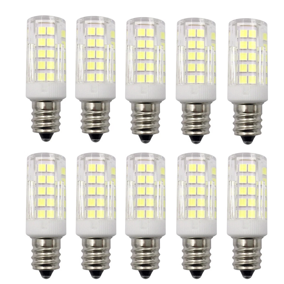 10pcs E12 C7 LED bulb 5W AC DC 12V 64-2835SMD Ceramics Garden light White Lamp - Image 1 of 4