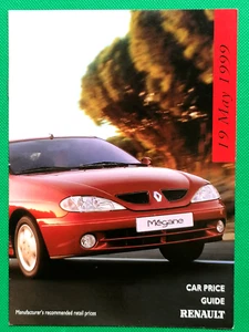 Lista de precios de Renault 1999 - Clio Megane cupé descapotable Scenic Laguna Espace Safrane - Imagen 1 de 3