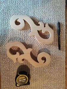 pair victorian fretwork brackets decoration corner about 7' - Picture 1 of 11