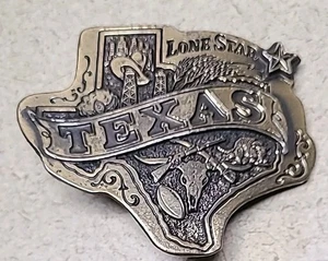 Vintage State of Texas Messing Gürtelschnalle USA - Bild 1 von 4