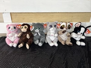 New!Ty Beanie Bellies Lot Of 6- Lillibelle, Morgan, Binx, Matteo, Petey And Tink - Picture 1 of 9