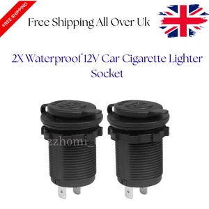 2X Waterproof 12V Car Cigarette Lighter Socket USB Charger Power Adapter Outlet - Picture 1 of 15