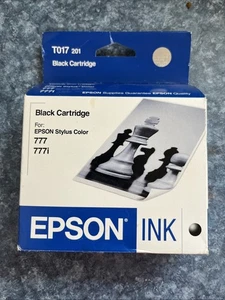 Epson T017 201 Black Ink Cartridge T017201 777 777i Genuine New Exp 4/2003 - Picture 1 of 3