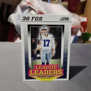 Tarjeta insertada Brandon Aubrey 2024 Score Football League Leaders #LL-BAY - Imagen 1 de 2