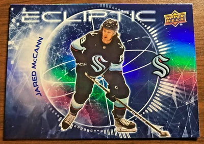 2023-24 UD Series 2 Hockey Ecliptic foil trading card of Jared McCann (EC-4) - Image 1 of 2