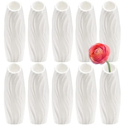 Paquete de 10 floreros compuestos de plástico, florero floral irrompible decoración del hogar centro... Foto 1 de 4
