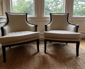 Pair of Leather / PU Armchairs /Occasional /Lounge/ commercial quality. Delivery - Picture 1 of 8
