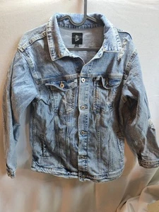 Art Class Girls XL 14/16 Distressed Jean Jacket Denim Long Sleeve Acid Wash - Picture 1 of 11