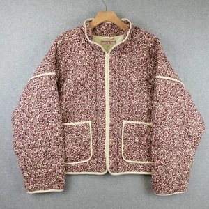 Free People Chloe Steppjacke Damen Medium Boho Blumen Rosa Creme Gut - Bild 1 von 12
