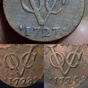 NETHERLANDS INDIES VOC 1727 1728 1729 ZEELAND DUIT - Picture 1 of 7