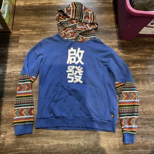 ~Adidas Pharrell Williams Hu X Solar Hoodie Blue Medium Geometric Graphic Logo~ - Picture 1 of 6