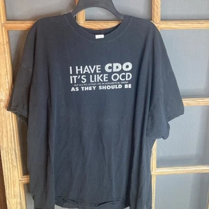 Vintage Men 3XL OCD T-Shirt "I Have CDO (OCD alphabetically)" - Picture 1 of 6