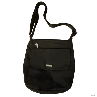 BAGGALLINI Town Bagg Crossbody Bag Black Stylish Nylon Adjustable Strap - Image 1 of 4