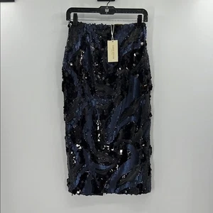 Ramy Brook Women's Donnelly Sequin Midi Skirt - Navy - 0 - New with tags - Picture 1 of 8