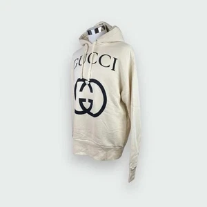 Gucci Hoodie Oversize Interlocking G Off-White Unisex Designer Top Zustand  - Bild 1 von 5