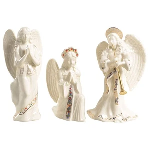 Lenox China Jewels Nativity Angels Set Of 3-Praying,Kneeling,Trumpet Box 6165456 - Picture 1 of 1