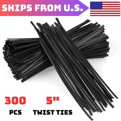 300 Pcs Twist Ties for Bags 5" Cable Ties Bag Twist Ties for Cord Twist Bread - Image 1 of 4