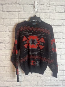 McRitchie Of Edinburgh Men’s 100% Wool Vintage 80s Southwestern Sweater Size XL - Picture 1 of 6