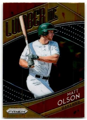 2019 Panini Prizm Lumber Inc. Matt Olson Oakland Athletics #L-18 - Image 1 of 2