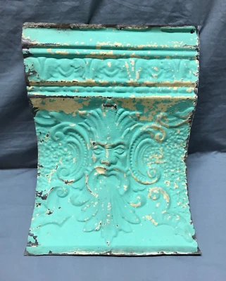 1 Cala de Techo de Lata Antigua 12x15 Decorativa Viejo de la Cara Norte 766-24B Foto 1 de 4