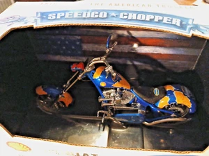 MAKE A WISH EXCLUSIVE SPEEDCO 1:18 SCALE CHOPPER SHELL ROTELLA T MOTORCYCLE  - Picture 1 of 7