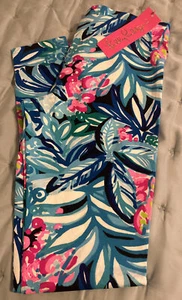 NWT Lilly Pulitzer Maia Leggings Maldives Green Hype It Up Girls Size XL - Picture 1 of 7