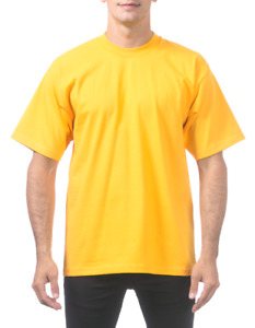 Men's Short Sleeve Tee Shirt Plain T-Shirt Heavyweight Oversize Cotton Tall Size