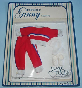 SKINNY GINNY Doll Red Jogging Fashion "The World of Ginny" Lesney Hong Kong 1978 - Picture 1 of 3