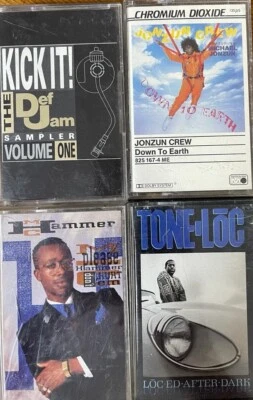 Old school Hip Hop Rap 4 x Cassettes lot - MC Hammer, Tone-Loc, Def Jam ,Junzun - Image 1 of 2