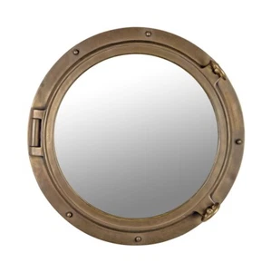Bronze Finish 24" Resin Porthole Mirror Nautical Round Wall Mount Port Hole SEA - Picture 1 of 4