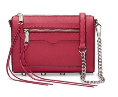 Bandolera Rebecca Minkoff Avery Cuero Saffiano en Plata Magenta Foto 1 de 4