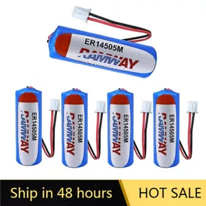 5Pcs ER14505M 3.6V 2200mAh PLC Lithium Battery with White Plug Non-Rechargeable - Picture 1 of 3