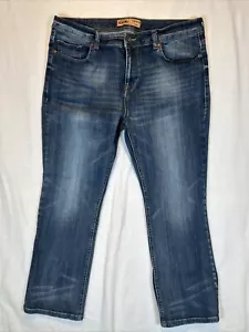 Pantalones de mezclilla Seven7 para hombre 38x30 azules calce recto lavado medio - Imagen 1 de 19
