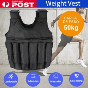 50kg Weighted Vest Adjustable Loading Weight Jacket Exercise Training Fitness AU - Picture 1 of 10