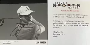 Zach Johnson PGA Masters Champion Signed 8x10 Autograph w/ Top Loader & COA - Picture 1 of 5