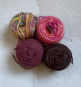 Manos Del Uruguay Maxima 4 skeins Pink Brown Multicolor Worsted Fine Merino Wool - Picture 1 of 3