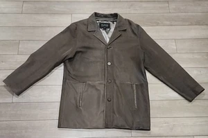 Wilsons Leather Pelle Studio Vintage Jacket Men's XLT Tall Brown Button Coat - Picture 1 of 16