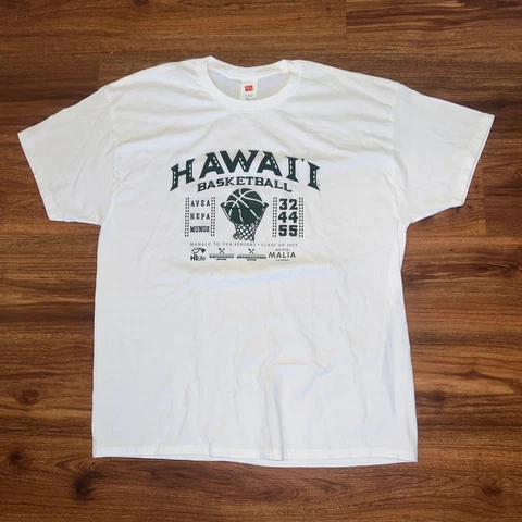 Mens University Of Hawaii Warriors Seniors T Shirt Basketball Size XL Bows UH Cover