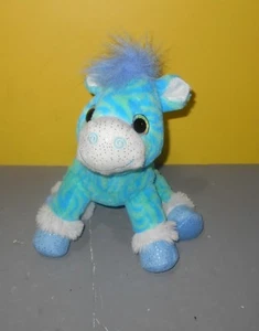 Sweet & Sassy Bean Plush Blue Swirl 10" Wild Republic Heart Eyes Pony Animal - Picture 1 of 2