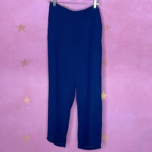 CQ BY CQ High Waisted Cut Out Back Navy Blue Cropped Dress Pants Women’s Large - Picture 1 of 10