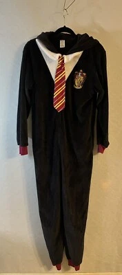 HARRY POTTER Hooded Adult Unisex Size S/M Jumpsuit, PJ's With Pockets "SOFT" - Image 1 of 4