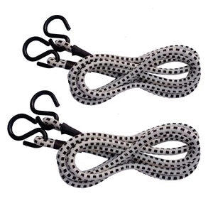 2x 72"/6FT Long Elastic Bungee Straps Heavy Duty 2m Bungie Cord with Hooks Rope - Picture 1 of 6
