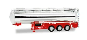 Remolque cisterna HO 1:87 Herpa # 76456-002 - 3 ejes cromado - aglutinante de campo - Imagen 1 de 1