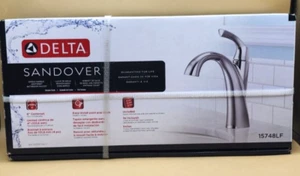Delta Sandover Brushed Nickel 1-Handle Bathroom Sink Faucet - 15748LF-SP - Picture 1 of 6